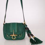 Gucci Calfskin Snaffle Bit Bamboo Shoulder Bag - FashioNica