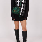 Gucci Calfskin Snaffle Bit Bamboo Shoulder Bag - FashioNica