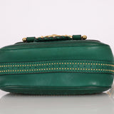 Gucci Calfskin Snaffle Bit Bamboo Shoulder Bag - FashioNica