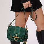 Gucci Calfskin Snaffle Bit Bamboo Shoulder Bag - FashioNica