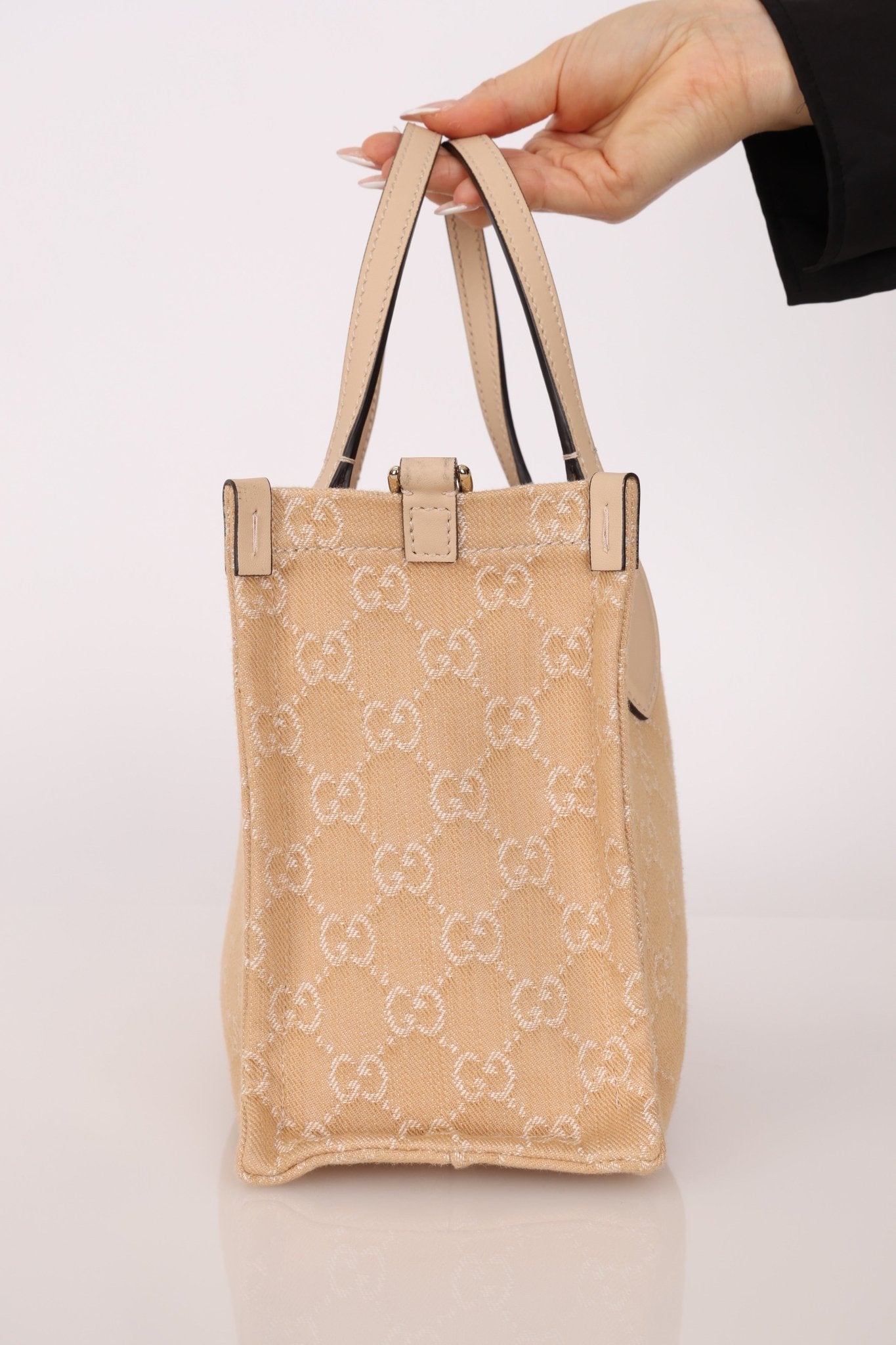Gucci Canvas GG Denim Ophidia Medium Tote w/ Pouch - FashioNica