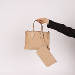 Gucci Canvas GG Denim Ophidia Medium Tote w/ Pouch - FashioNica