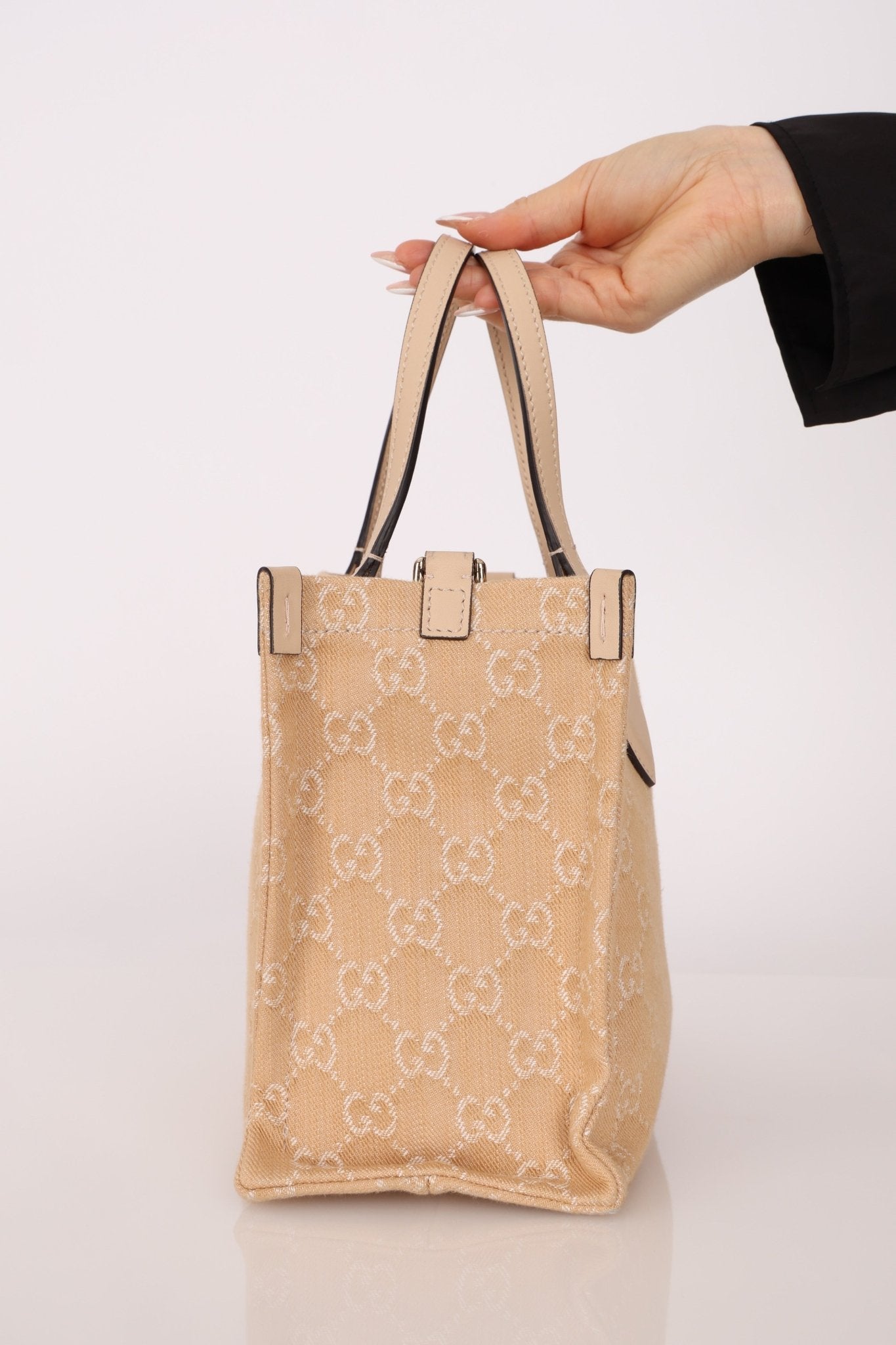 Gucci Canvas GG Denim Ophidia Medium Tote w/ Pouch - FashioNica
