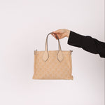 Gucci Canvas GG Denim Ophidia Medium Tote w/ Pouch - FashioNica