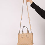 Gucci Canvas GG Denim Ophidia Medium Tote w/ Pouch - FashioNica