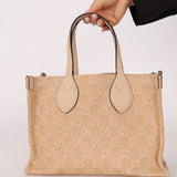 Gucci Canvas GG Denim Ophidia Medium Tote w/ Pouch - FashioNica
