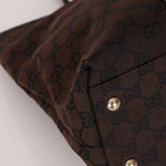 Gucci Canvas Monogram Chocolate Tote - FashioNica