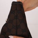Gucci Canvas Monogram Chocolate Tote - FashioNica