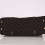 Gucci Canvas Monogram Chocolate Tote - FashioNica
