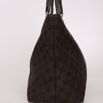 Gucci Canvas Monogram Chocolate Tote - FashioNica