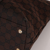 Gucci Canvas Monogram Chocolate Tote - FashioNica