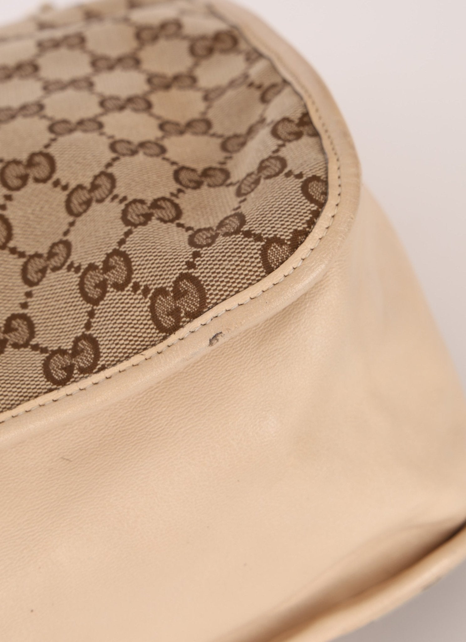 Gucci Canvas Monogram Large 1955 Horsebit Chain Tote - FashioNica