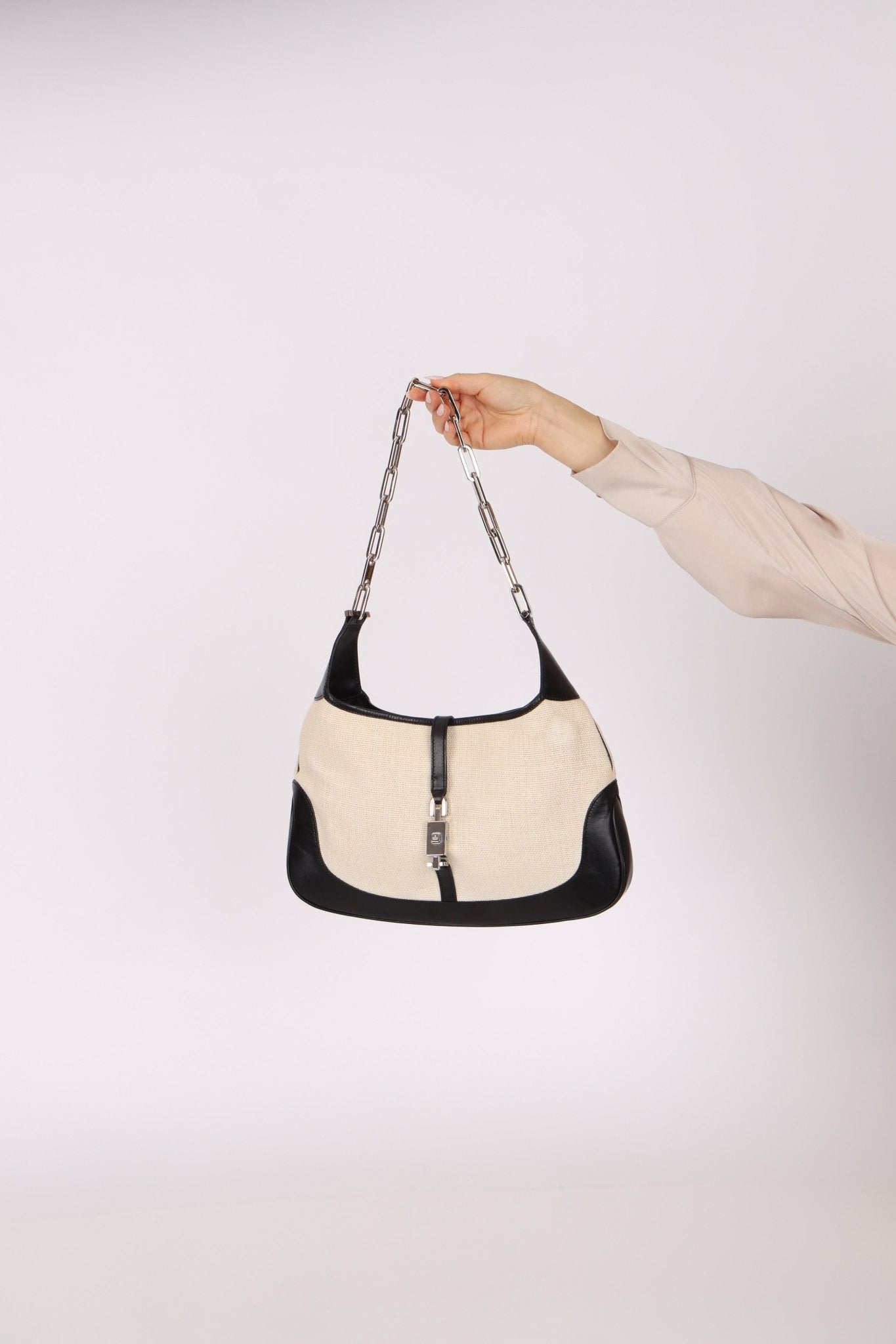 Gucci Canvas Paperclip Chain Jackie - FashioNica