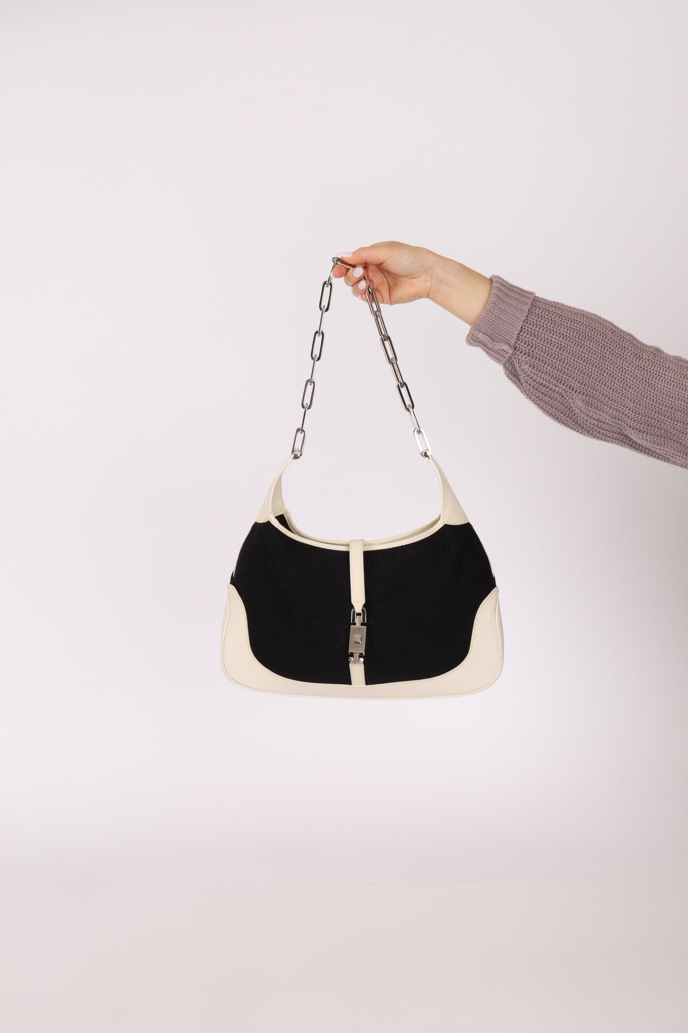 Gucci Canvas Paperclip Chain Jackie - FashioNica