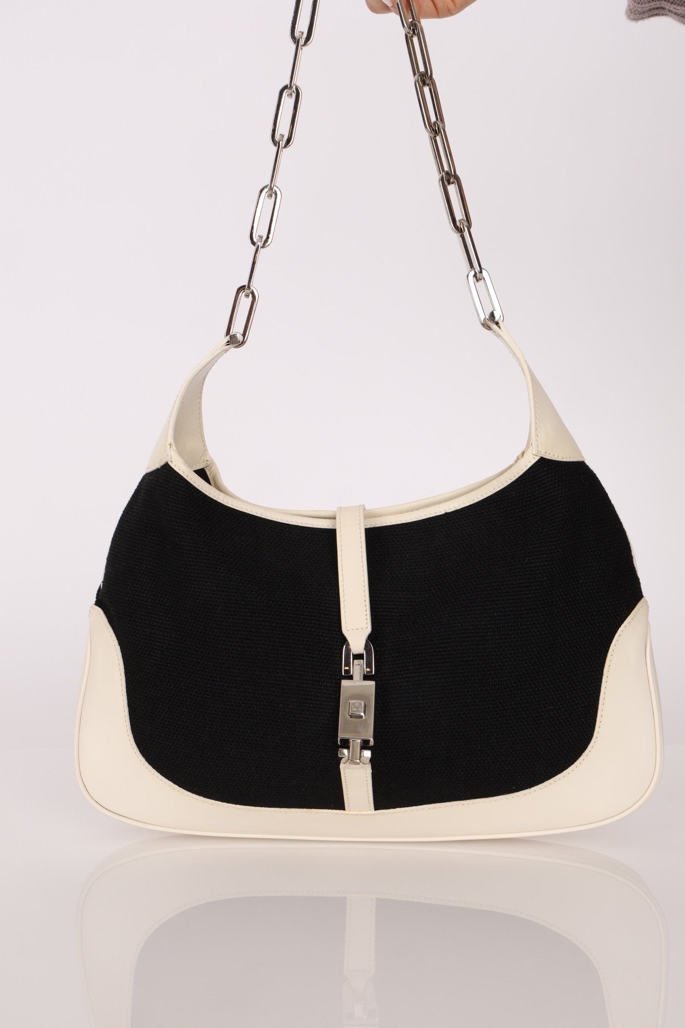 Gucci Canvas Paperclip Chain Jackie - FashioNica