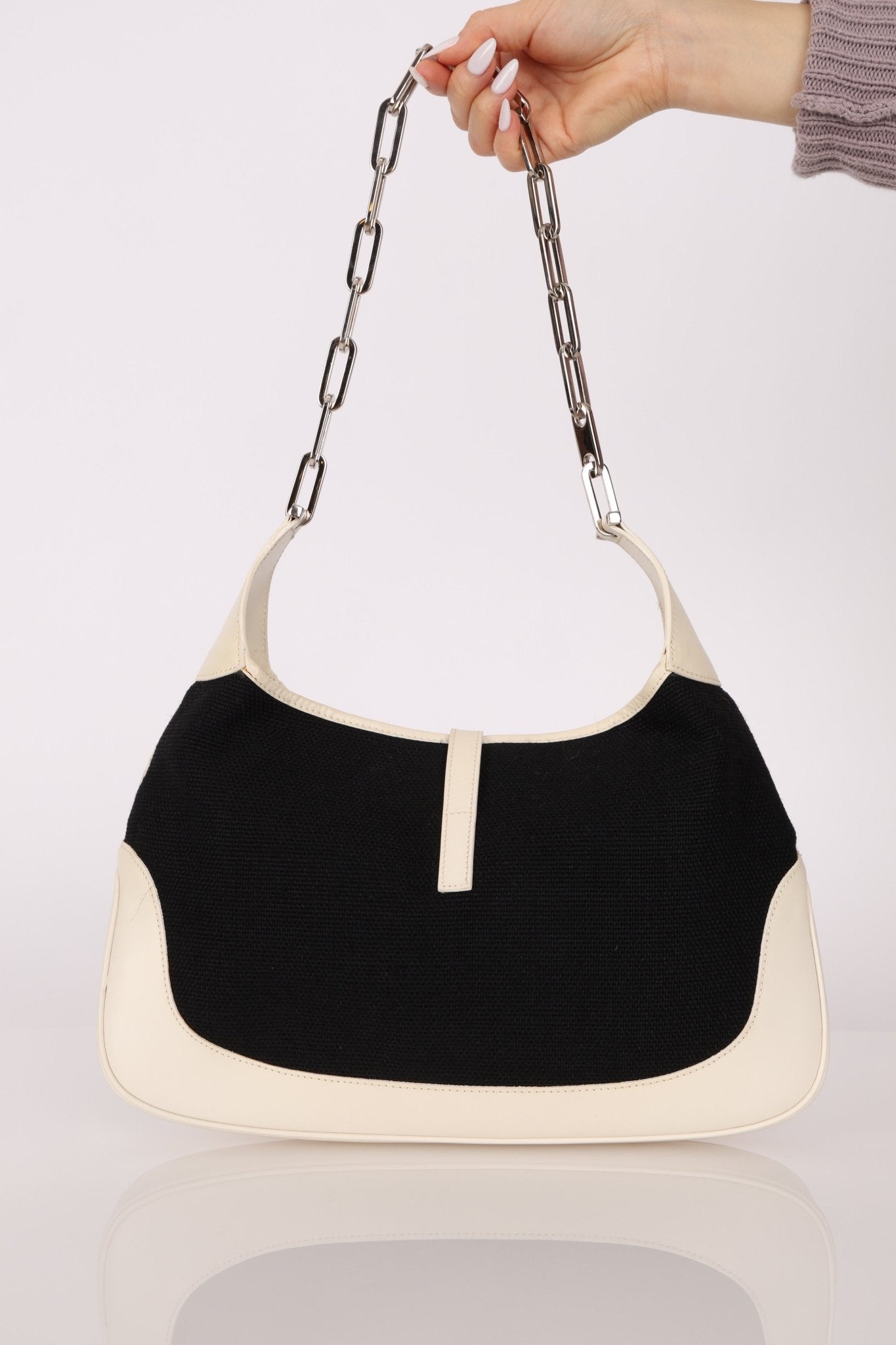 Gucci Canvas Paperclip Chain Jackie - FashioNica