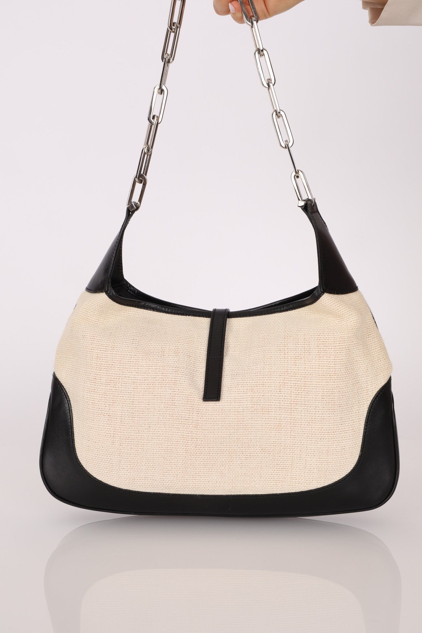 Gucci Canvas Paperclip Chain Jackie - FashioNica