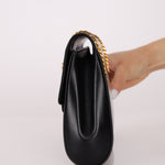 Gucci Chain Embellished Box Leather Clutch with Cardholder - FashioNica