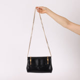 Gucci Chain Embellished Box Leather Clutch with Cardholder - FashioNica