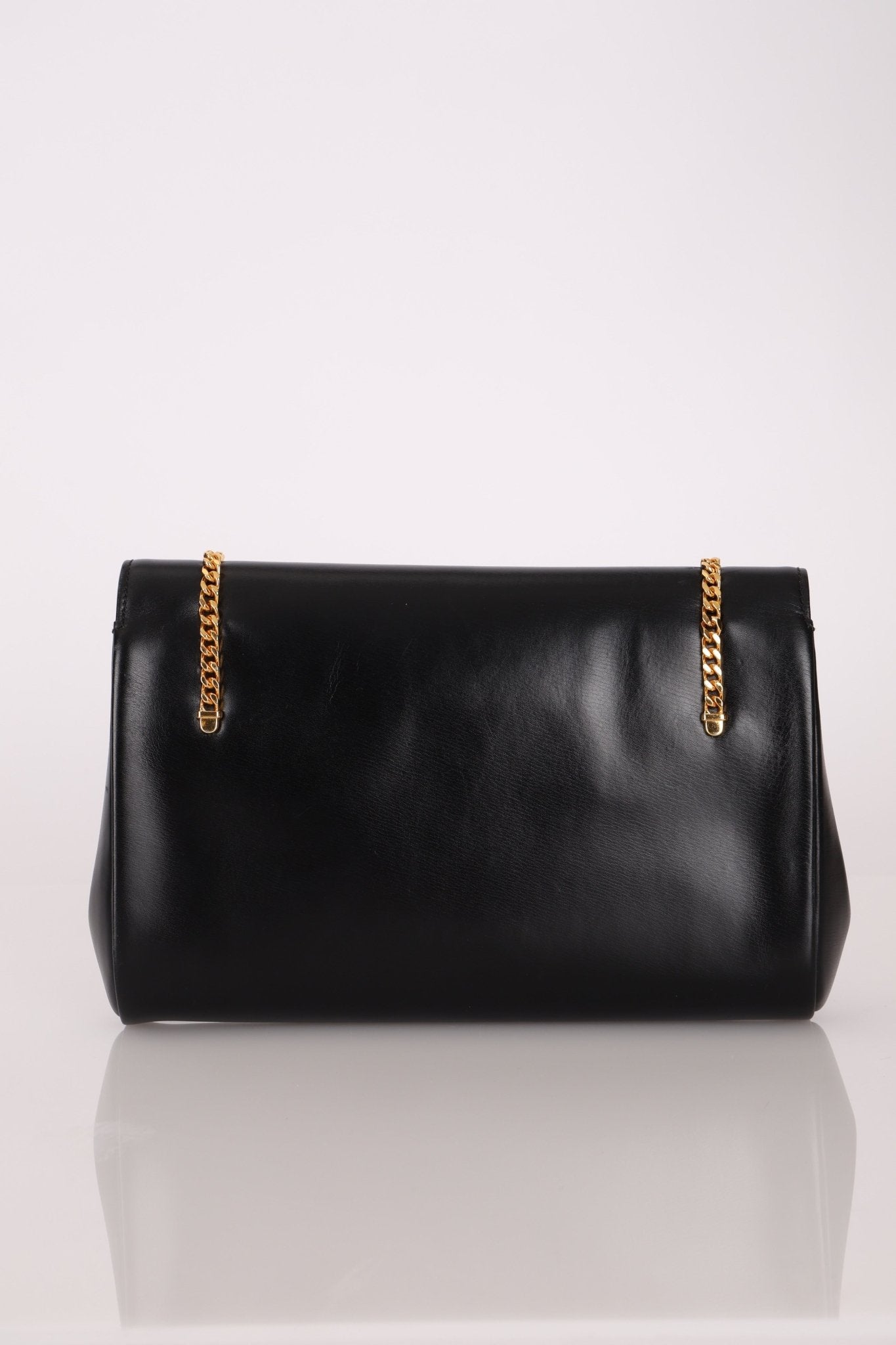 Gucci Chain Embellished Box Leather Clutch with Cardholder - FashioNica