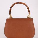 Gucci Chestnut Brown Bamboo Tunlock Top Handle with Strap - FashioNica