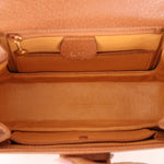 Gucci Chestnut Brown Bamboo Tunlock Top Handle with Strap - FashioNica