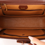 Gucci Chocolate Boxcalf Bamboo Top Handle with Mirror - FashioNica