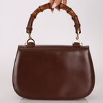 Gucci Chocolate Boxcalf Bamboo Top Handle with Mirror - FashioNica