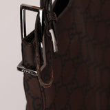 Gucci Chocolate Monogram Nylon Shoulder Bag - FashioNica