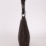 Gucci Chocolate Monogram Nylon Shoulder Bag - FashioNica