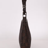 Gucci Chocolate Monogram Nylon Shoulder Bag - FashioNica