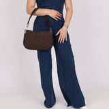 Gucci Chocolate Monogram Nylon Shoulder Bag - FashioNica