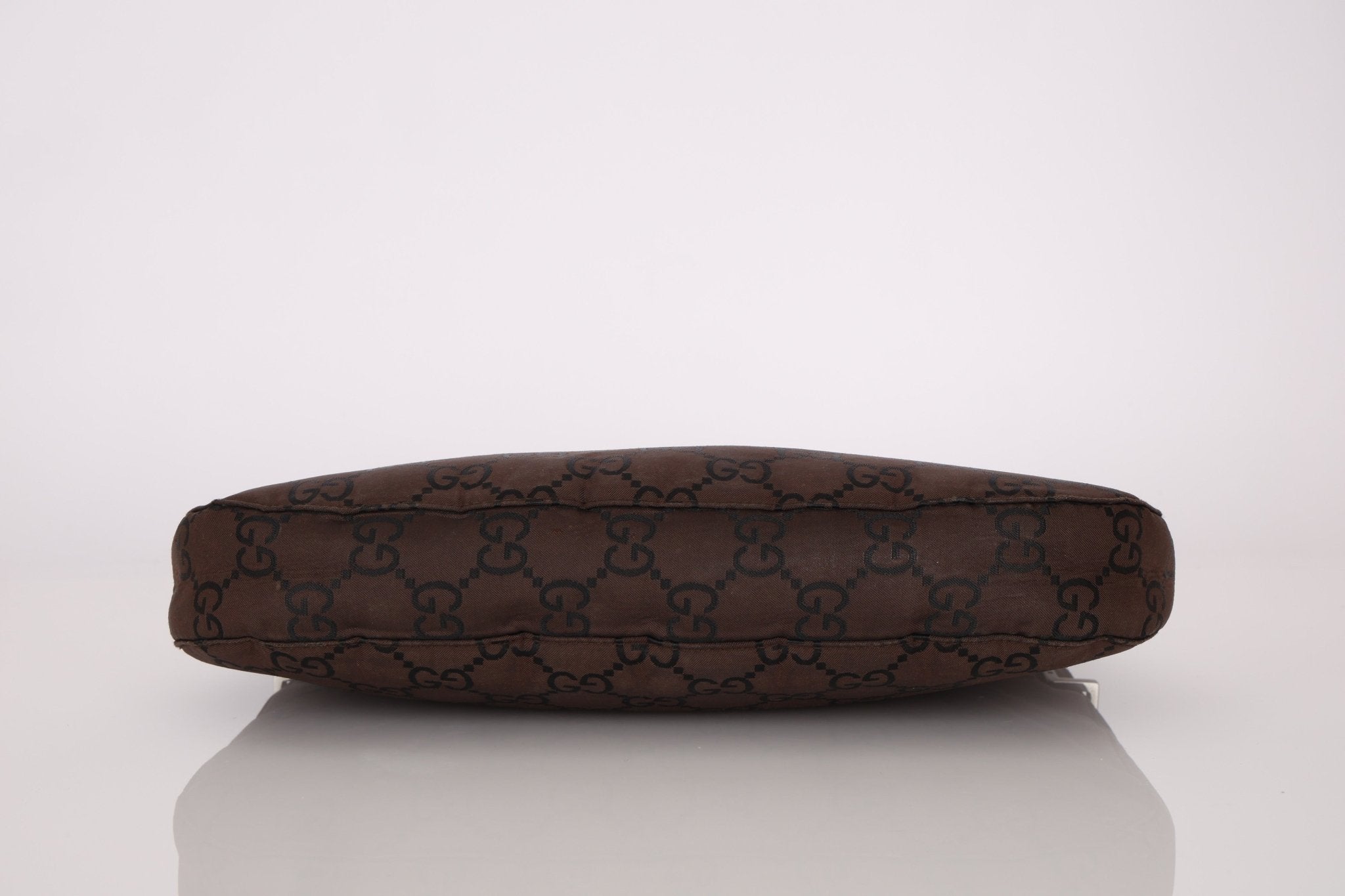 Gucci Chocolate Monogram Nylon Shoulder Bag - FashioNica