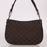 Gucci Chocolate Monogram Nylon Shoulder Bag - FashioNica