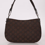 Gucci Chocolate Monogram Nylon Shoulder Bag - FashioNica