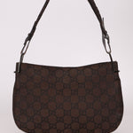 Gucci Chocolate Monogram Nylon Shoulder Bag - FashioNica
