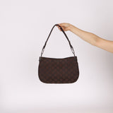 Gucci Chocolate Monogram Nylon Shoulder Bag - FashioNica