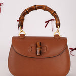 Gucci Cognac Bamboo Turnlock Top Handle with Strap - FashioNica