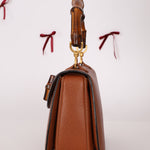 Gucci Cognac Bamboo Turnlock Top Handle with Strap - FashioNica