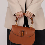 Gucci Cognac Bamboo Turnlock Top Handle with Strap - FashioNica