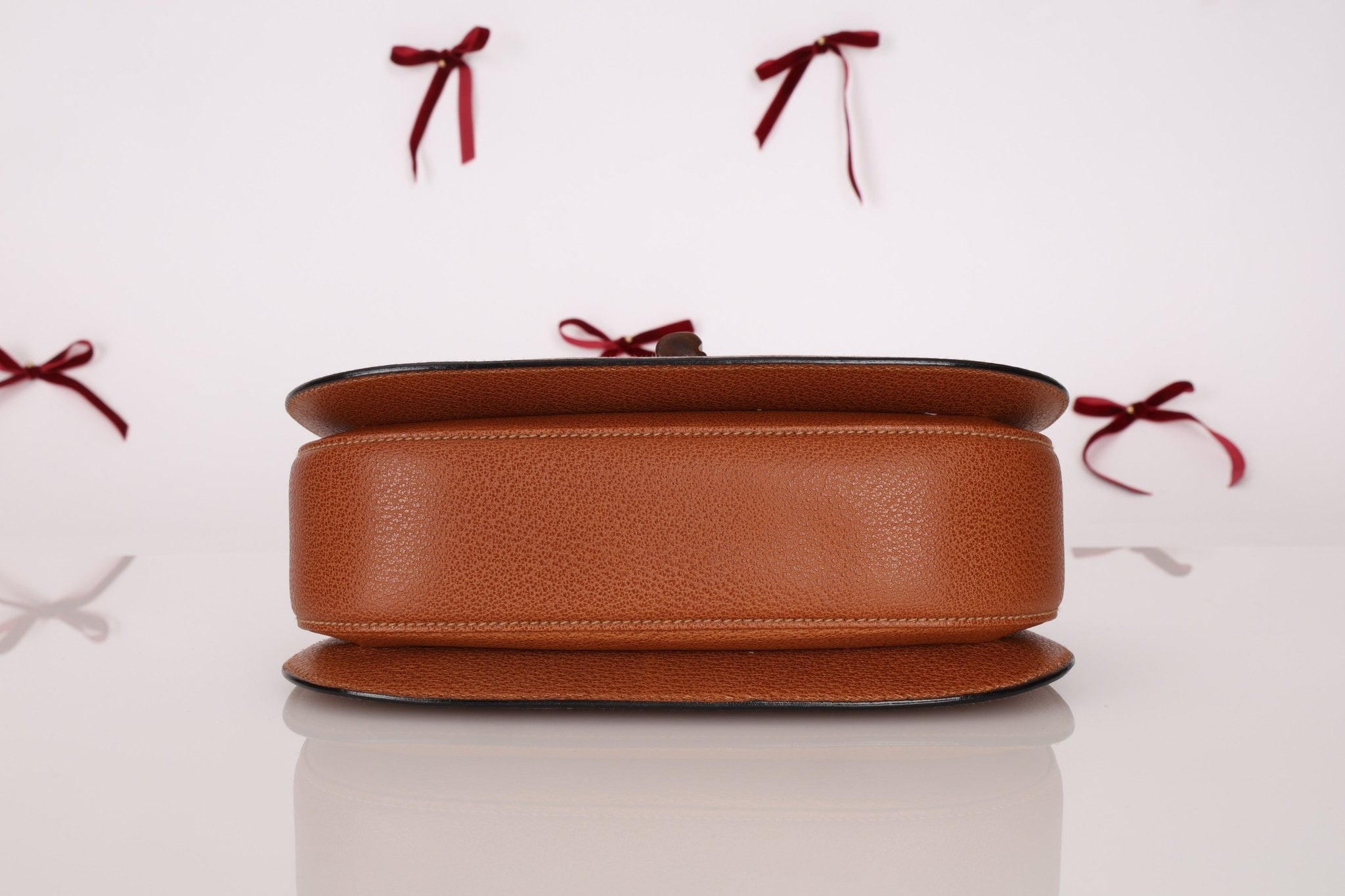 Gucci Cognac Bamboo Turnlock Top Handle with Strap - FashioNica