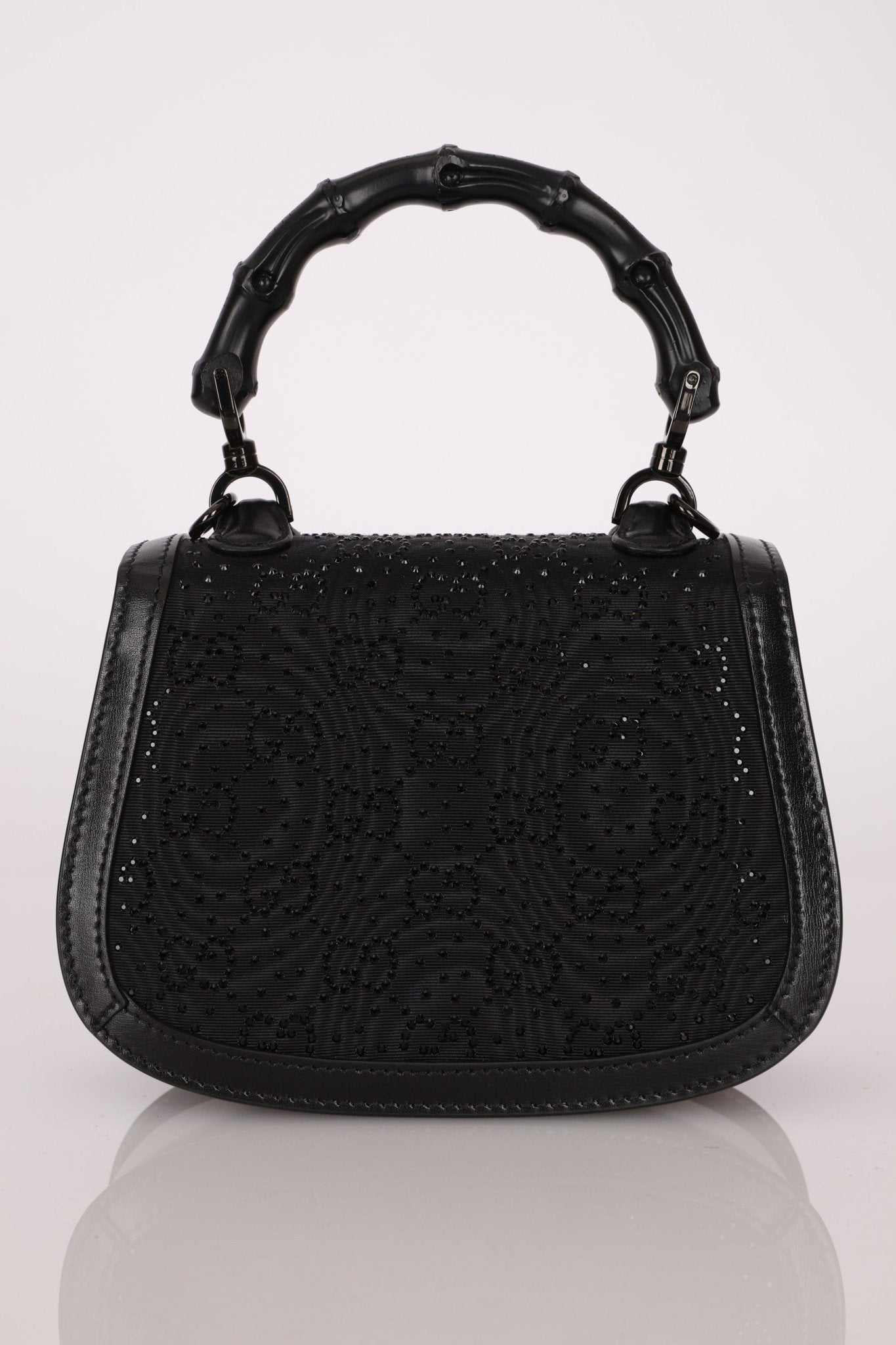 Gucci Crystal Bamboo 1947 Mini Top Handle - FashioNica