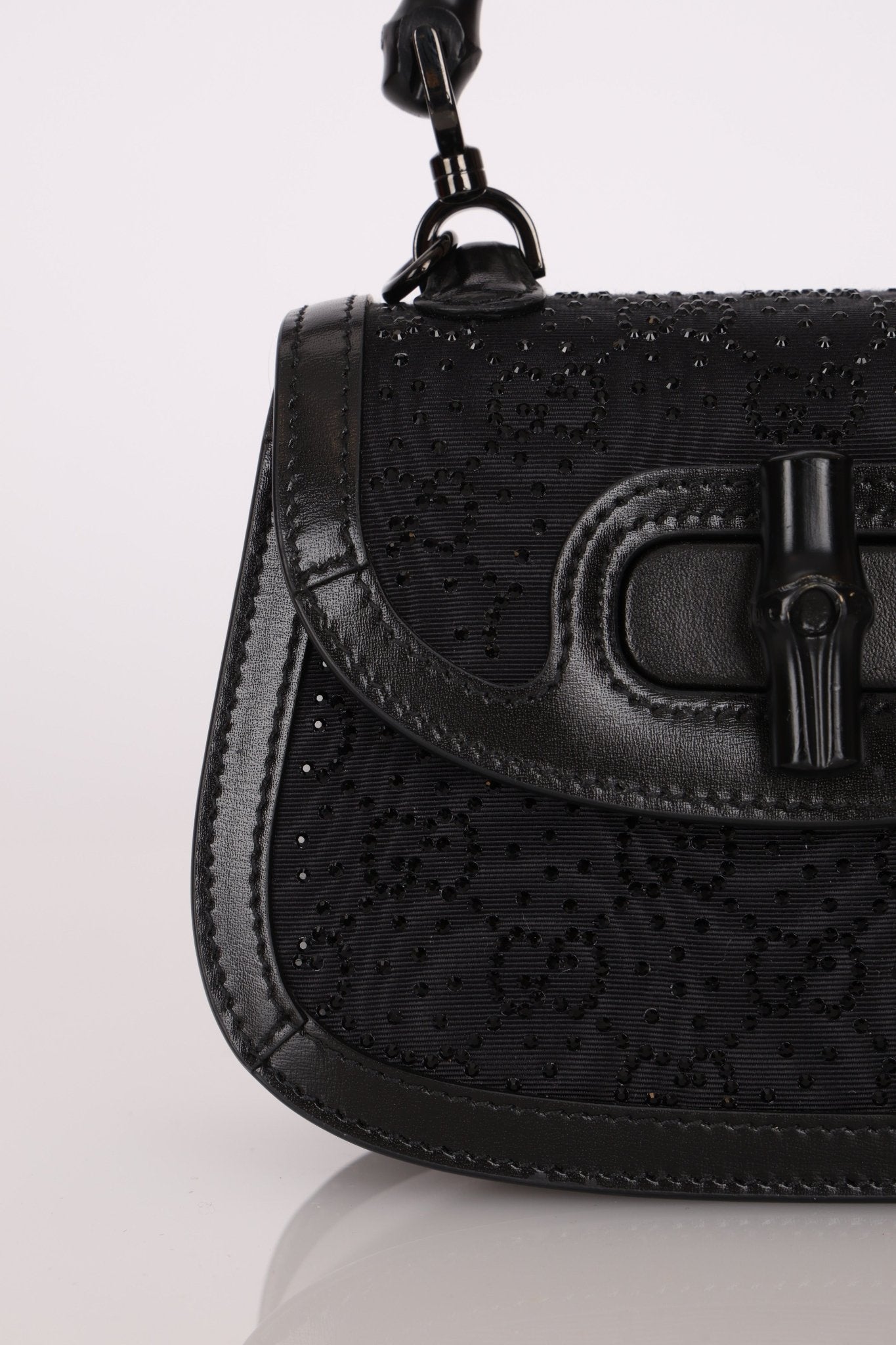 Gucci Crystal Bamboo 1947 Mini Top Handle - FashioNica