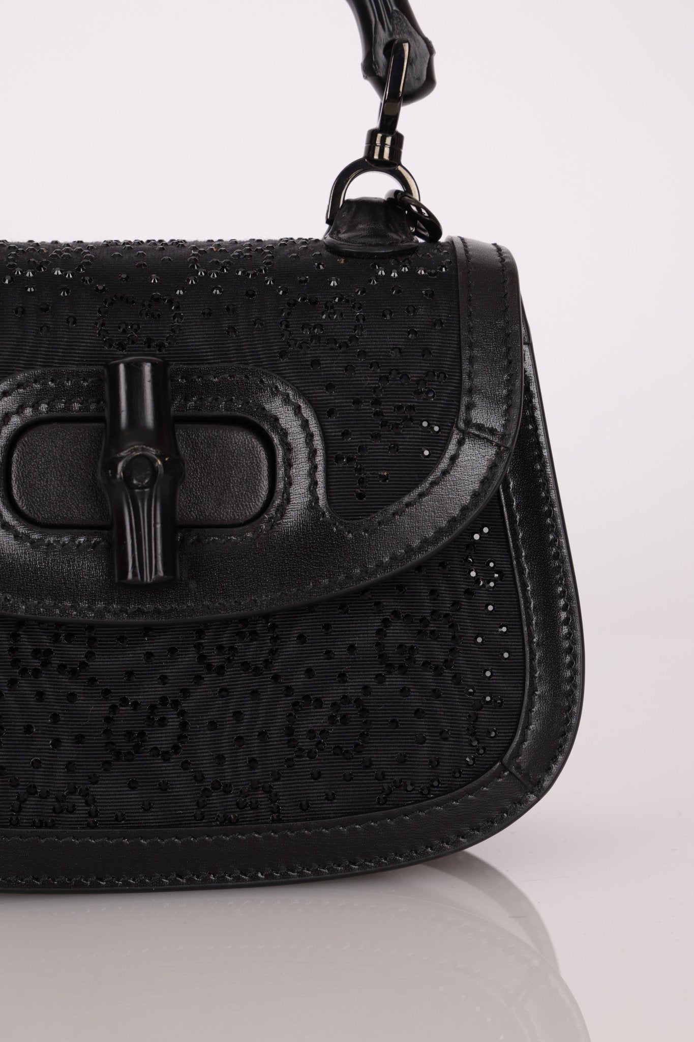 Gucci Crystal Bamboo 1947 Mini Top Handle - FashioNica