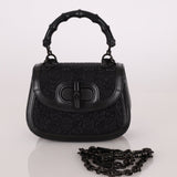 Gucci Crystal Bamboo 1947 Mini Top Handle - FashioNica