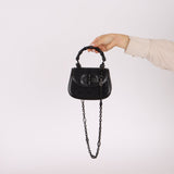 Gucci Crystal Bamboo 1947 Mini Top Handle - FashioNica
