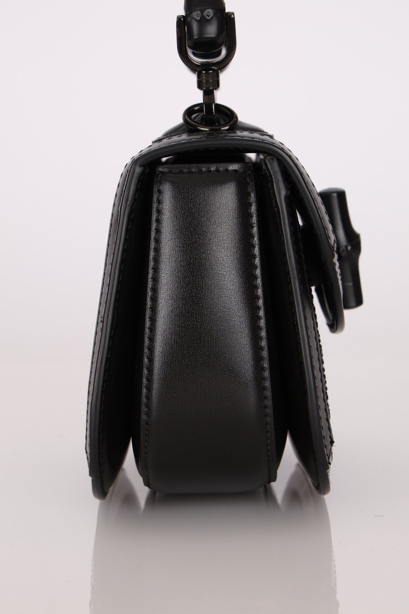 Gucci Crystal Bamboo 1947 Mini Top Handle - FashioNica