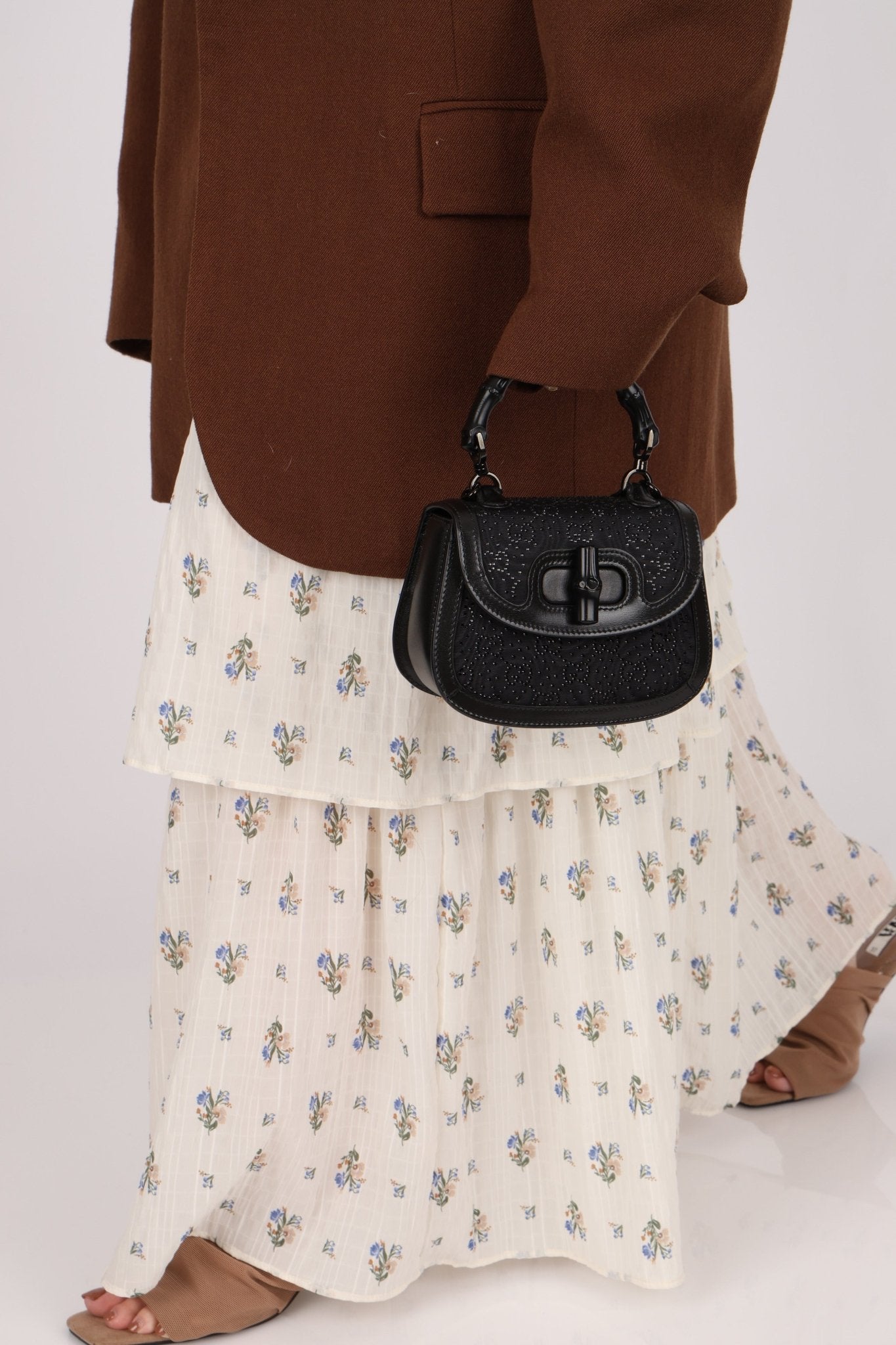 Gucci Crystal Bamboo 1947 Mini Top Handle - FashioNica