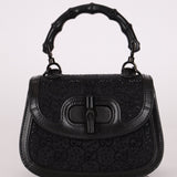 Gucci Crystal Bamboo 1947 Mini Top Handle - FashioNica