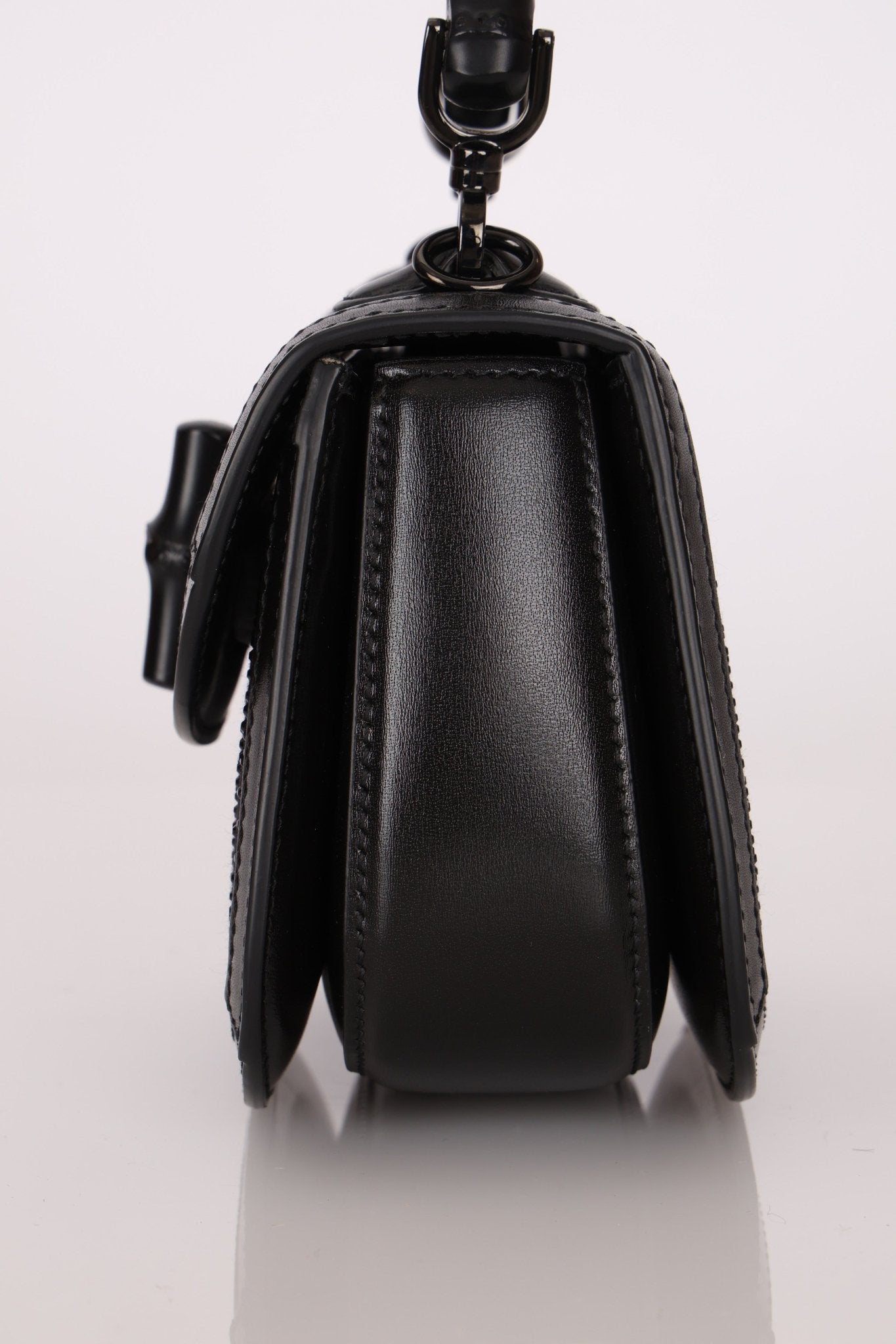 Gucci Crystal Bamboo 1947 Mini Top Handle - FashioNica